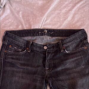 vintage 7 For All Mankind High Rise Black Jeans low rise long